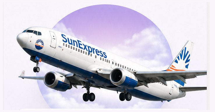 SunExpress Mollymawk pilot hazırlık — tırmanan SunExpress uçağı