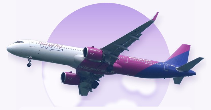 Wizz Air Airbus A321neo on approach, illustrating Wizz Air Pilot Academy preparation